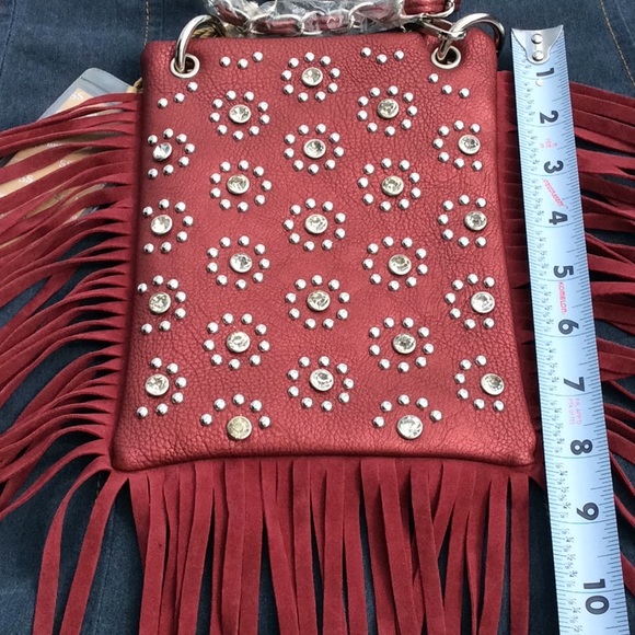 Crossbody Fringed Blinged  Purse - Picture 6 of 8